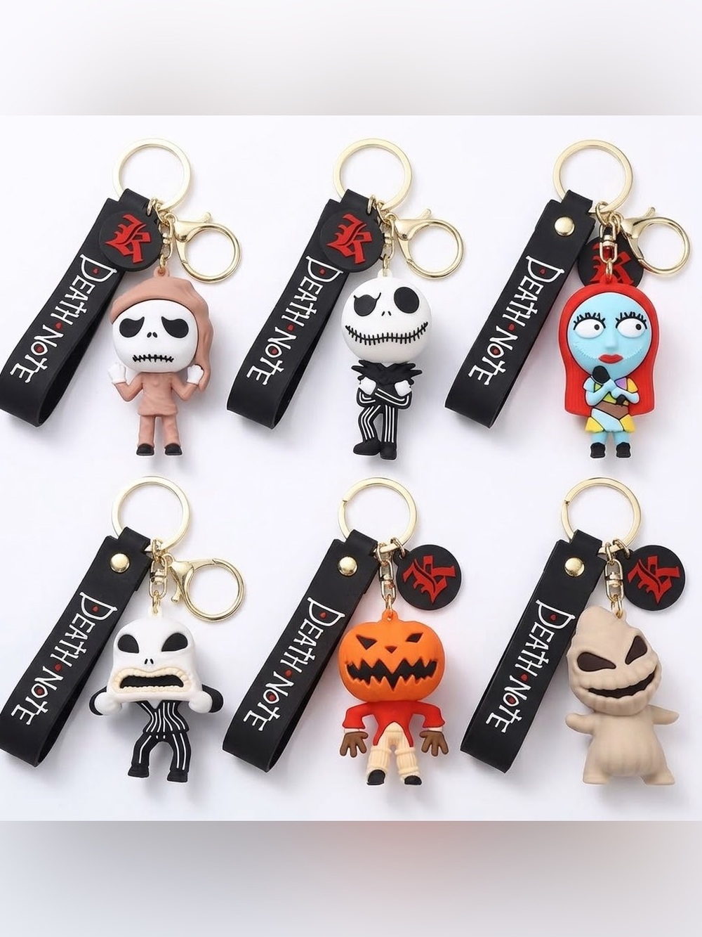 Disney Nightmare Before Christmas Pumpkin King Silicone Keychain Bag Charm - Picture 2 of 2